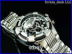 NEW Invicta Men's 50mm BOLT Chronograph Black/Silver Dial High Polished SS Watch