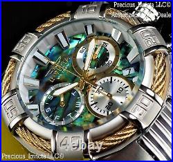 NEW Invicta Men's 50mm Bolt Swiss Quartz Chronograph Abalone Dial Bracelet Watch