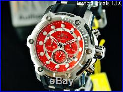 NEW Invicta Men's 50mm Nautical Bolt Chronograph Silver Tone Red Dial SS Watch