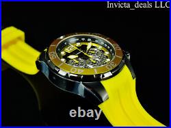 NEW Invicta Men's 50mm PRO DIVER Chronograph CAGE DIAL Yellow Tone SS Watch