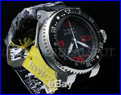 NEW Invicta Men's 52MM Grand Pro Diver Grey Dial Red Accent SS Black Strap Watch