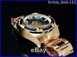 NEW Invicta Men's 52mm BOLT THUNDER Chronograph BLUE Dial Rose Tone SS Watch