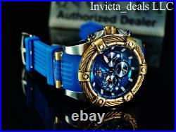 NEW Invicta Men's 52mm BOLT VIPER Chronograph BLUE DIAL Gold/Blue Tone SS Watch