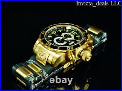 NEW Invicta Men's 52mm CORDUBA IBIZA Chronograph BLACK DIAL Gold Tone SS Watch