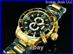 NEW Invicta Men's 52mm CORDUBA IBIZA Chronograph BLACK DIAL Gold Tone SS Watch