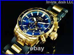 NEW Invicta Men's 52mm CORDUBA IBIZA Chronograph BLUE DIAL Gold Tone SS Watch
