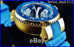 NEW Invicta Men's 52mm GRAND Pro Diver Quartz 18K Gold Plated SS Blue Dial Watch