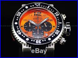NEW Invicta Men's 52mm Grand Ocean Voyage Chronograph Orange Wavy Dial SS Watch
