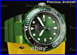 NEW Invicta Men's 52mm Grand Pro Diver Quartz ANATOMIC CASE Green Tone SS Watch