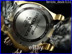 NEW Invicta Men's 52mm MALICE Venom Swiss Chronograph Blue Dial 18K GP SS Watch