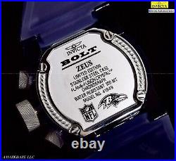 NEW Invicta Men's 52mm Magnum NFL BALTIMORE RAVENS Chronograph BLUE DIAL Watch