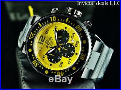 NEW Invicta Men's 52mm Pro Diver Ocean Voyager Chronograph Yellow Dial SS Watch