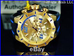 NEW Invicta Men's 52mm S1 Rally TURBO Chronograph Gold Dial Gold Tone SS Watch