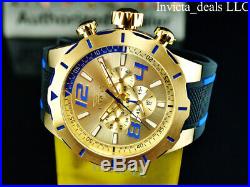 NEW Invicta Men's 52mm S1 Rally TURBO Chronograph Gold Dial Gold Tone SS Watch