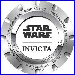NEW Invicta Men's 53mm Star Wars Darth Vader Chronograph Black Dial Red SS Watch