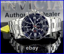 NEW Invicta Men's PILOT 45mm Stainless Steel BLUE DIAL Chronograph Watch