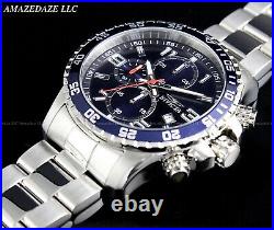 NEW Invicta Men's PILOT 45mm Stainless Steel BLUE DIAL Chronograph Watch