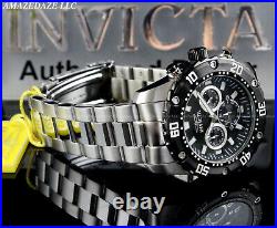 NEW Invicta Men's PRODIVER 48mm Stainless Steel Black Dial Chronograph Watch