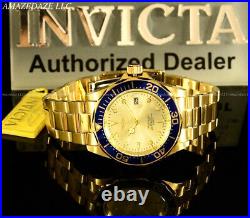 NEW Invicta Men's Pro Diver SUBMARINER Golden Dial Stainless Steel Watch