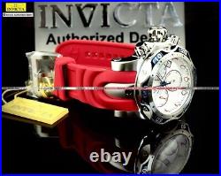 NEW Invicta Men's Reserve 52mm Venom Swiss Z60 SS Chronograph Red Silver Watch