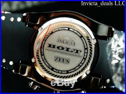 NEW Invicta Men's Reserve 53mm Bolt ZEUS Swiss Chronograph COMBAT Black SS Watch