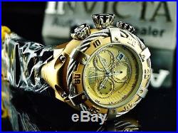 NEW Invicta Men's Reserve 56mm Thunderbolt Swiss Chronograph Gold Dial SS Watch