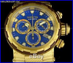 NEW Invicta Men's Stainless Steel Swiss Chronograph Capsule BLUE DIAL Watch
