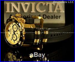 NEW Invicta Men18k Gold Plated Scuba Prodiver VD53 Chronograph Golden Dial Watcg