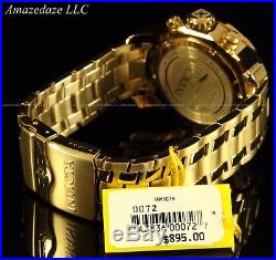 NEW Invicta Mens 18K Gold Plated Stainless Steel Chronograph 200M Scuba Watch