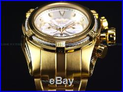 NEW Invicta Mens 52mm Bolt Zeus Swiss Chrono Day Date 18K Gold IP SS Diver Watch