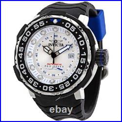 NEW Invicta Mens 52mm Sea Monster NH35 Automatic White Dial Black Strap SS Watch