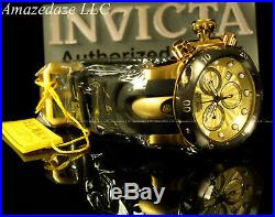 NEW Invicta Mens 52mm Venom 18K Gold Plated SS Titanium Bezel Chronograph Watch