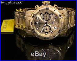 NEW Invicta Mens Pro Diver Scuba Chronograph 18KT Gold Plated Stainless St Watch