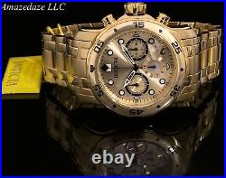 NEW Invicta Mens Pro Diver Scuba Chronograph Stainless Steel Golden Dial Watch