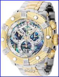 NEW Invicta Mens Reserve Huracan Abalone Dial Quartz Swiss Two Tone Steel Watch