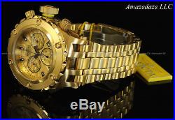 NEW Invicta Mens SAS Swiss Chronograph 18K Gold Plated Stainless St 500M Watch