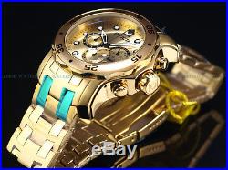 NEW Invicta Mens Scuba Master Of Ocean Quartz Chrono 18K Gold IP Gold Dial Watch