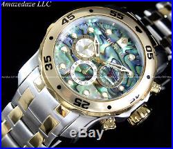 NEW Invicta Mens Scuba Pro Diver Stainless Steel Abalone Dial Chronograph Watch