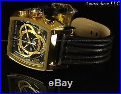 NEW Invicta Mens Swiss ETA Chronograph S1 Tonneau Stainless Steel Leather Watch