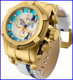 NEW Invicta Reserve Mens 52mm Bolt Zeus S1 Racer Swiss Chronograph Leather Watch