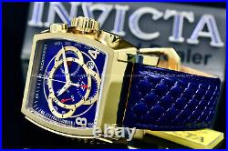 NEW Invicta S1 RALLY 48mm BLUE Dial RONDA Chrono TACHYMETER Leather Strap Watch