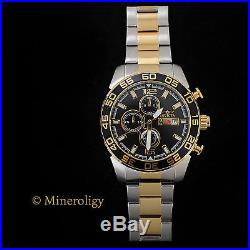 NEW Invicta Specialty 18k Gold Plated Two Tone Chronograph Black Dial Mens Watch