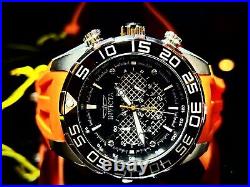 NEW Invicta Speedway Chronograph Black Dial 50mm Orange Silicon Band Men's Watch