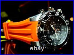 NEW Invicta Speedway Chronograph Black Dial 50mm Orange Silicon Band Men's Watch