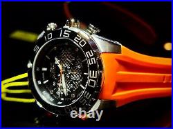 NEW Invicta Speedway Chronograph Black Dial 50mm Orange Silicon Band Men's Watch