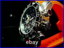 NEW Invicta Speedway Chronograph Black Dial 50mm Orange Silicon Band Men's Watch