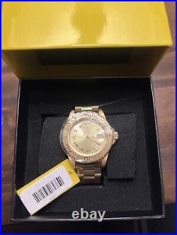 NEW Men's Invicta Pro Diver 0.06 Carat Diamond Wrist Watch 40mm Gold Tone 12820