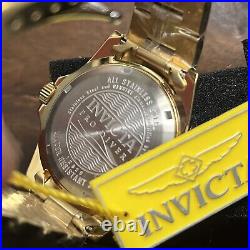 NEW Men's Invicta Pro Diver 0.06 Carat Diamond Wrist Watch 40mm Gold Tone 12820