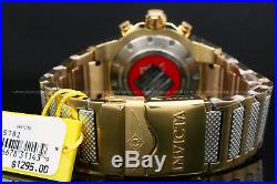 NEWInvicta MARVEL Men 50mm Bolt IRON MAN L. E. 18K Gold Plated S. S Bracelet Watch