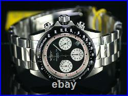 NWT Invicta Men's Speedway Paul Newman Panda Dial Chronograph SS Bracelet Watch